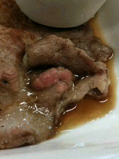 拾い(松屋の豚生焼け定食)
