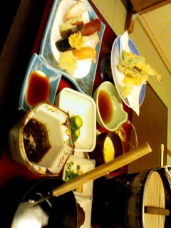 温泉にて
