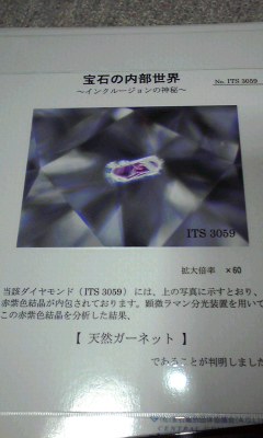 ガーネット入りダイヤ