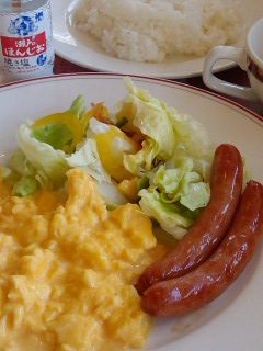 朝定なう