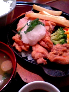 みぞれ鶏定食