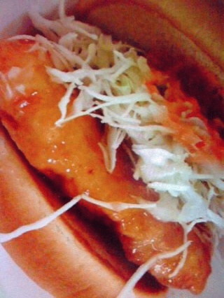 鶏天バーガー
