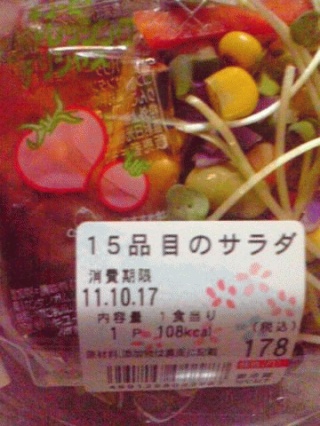15品目のサラダ