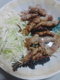 エノキの豚肉巻き