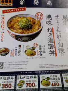 夏季限定ねぎ塩豚丼