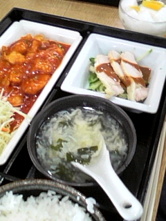 エビチリ＆棒棒鶏