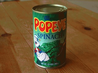 ほうれん草の缶詰め