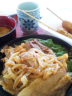 焼肉丼弁当＋おでん