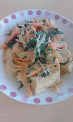 厚揚げの味噌炒め