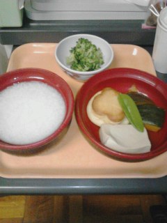 今日はあっさり夕食
